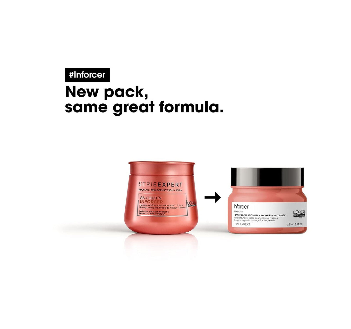 L'Oréal Professionnel Paris Inforcer Mask - For Weak & Fragile Hair, Provides Strength and Prevents Breakage, With Biotin & Vitamin B6