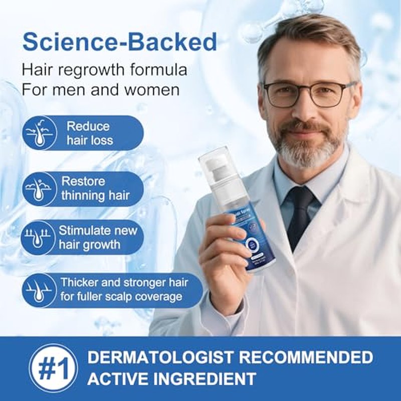 5% Minoxidil for Men and Women, Regrowth Serum, Extra Strength Spray for Hair Loss, Minoxidil 5 Percent, Thicker Healthier Hair, Beard Growth Kit, Topical Treatment, 60ml x 7 Bottles£¨Extra Strength£©