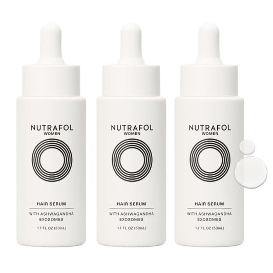 Nutrafol Women's Hair Serum, Vegan Scalp Serum, Supports Visibly Thicker and Stronger Hair, Lightweight and Fast-Absorbing - 1.7 Fl Oz, Pack of 3