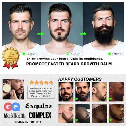 Biotin Beard Growth Balm for Men ? Conditioning & Thickening Balm with Castor, Shea & Jojoba Oils ? Non-Greasy, Softens & Nourishes for Fuller, Thicker Facial Hair ? Unscented ? 2 oz