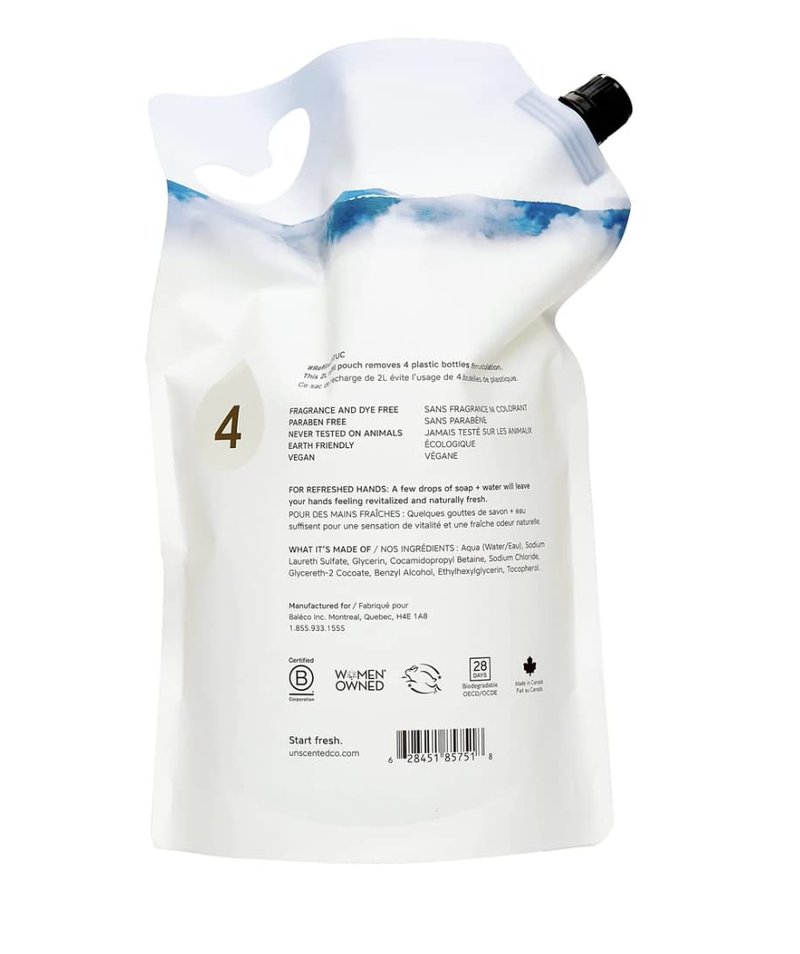 The Unscented Company Unscented Hand Soap Refill, 67.6 FZ