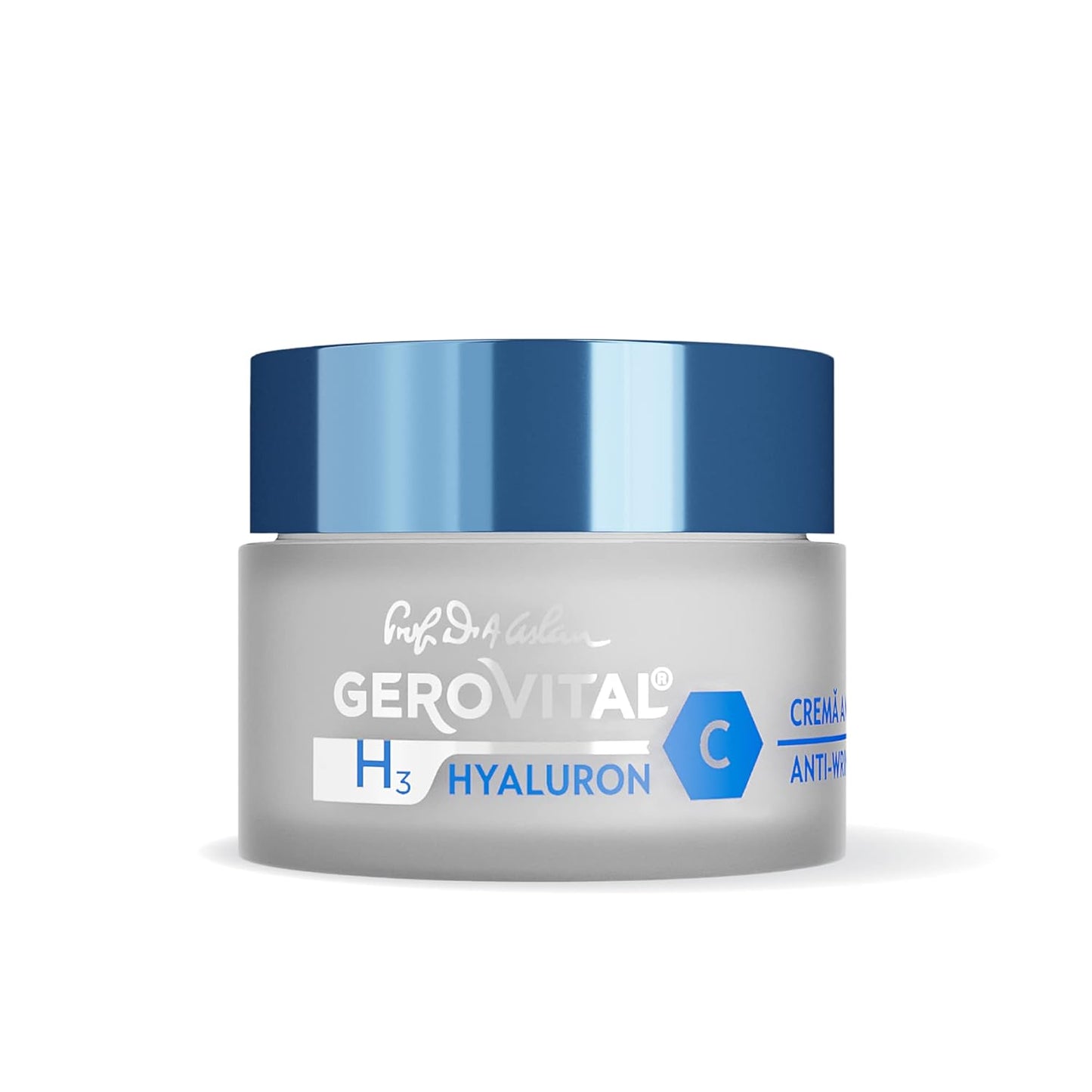 Gerovital Hyaluron C Anti-Wrinkle Night Cream - Hyaluronic Acid & Vitamins C/E | 50 ml for Dry/Normal Skin