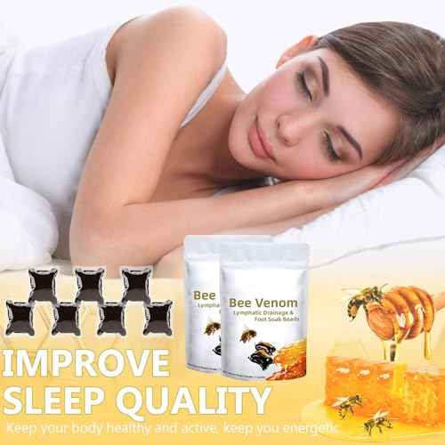 Bee Venom Foot Soak Beads, L-ymphatic Drainage & Foot Soak Beads for Foot Soaking Tub Pedicure Relief Foot (2Pack-14Pcs)