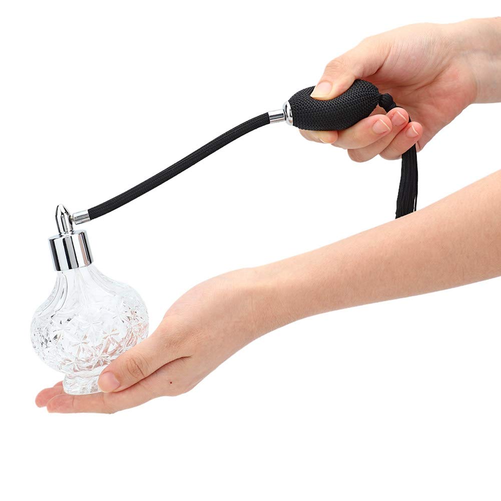 Glass Perfume Atomiser Spray Bottle - Retro Mini Refillable Empty Spray Atomizer