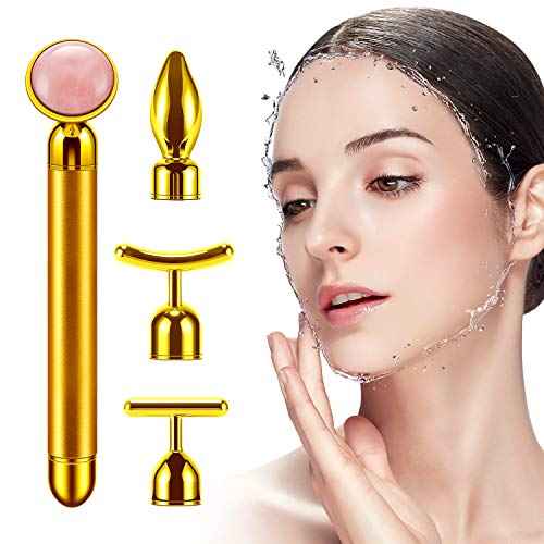 4-in-1 Face Massager Roller 24k Golden Face Roller, Arm Eye Nose Massage for Face Facial Massager Skin Care Tools