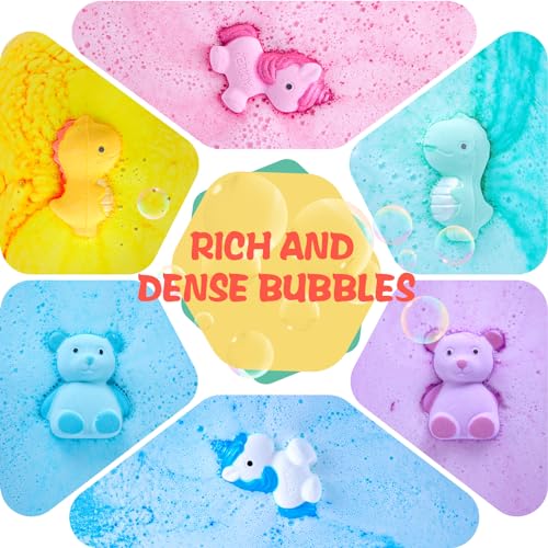 Bath Bombs for Kids, Organic Bubble Bath Kids Bath Bombs for Girls & Boys, Valentine Easter Christmas Basket Stuffers, Teen Girl Gifts Trendy Stuff, Party Favors