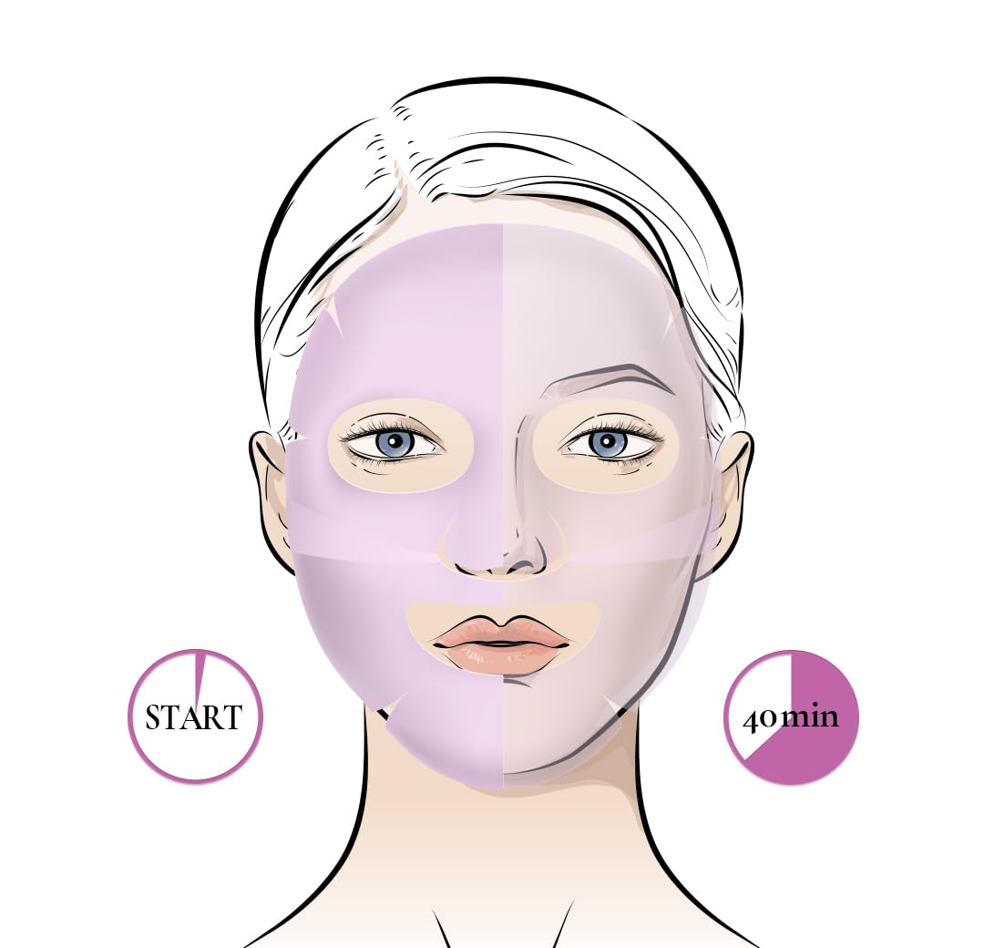 glowiest Sweet Dreams Berry Plump Collagen Mask Set of 3, Lifting & Hydrating Face Collagen Jelly Mask, 79% Collagen, Elastin, Hyaluronic Acids, Polyglutamic Acid, Peptides, Korean Skincare