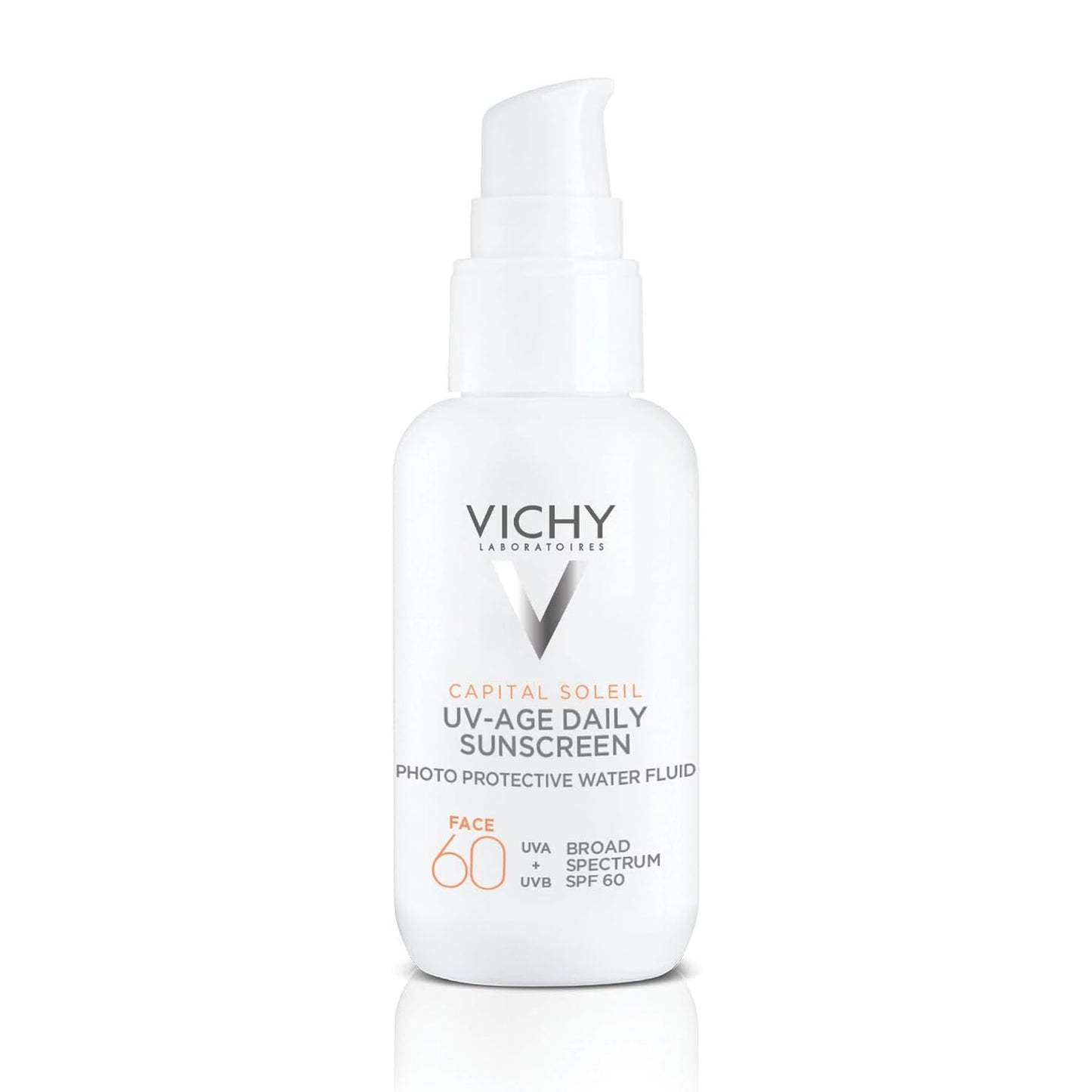 Vichy Capital Soleil SPF 60 - Anti-Aging Sunscreen with Hyaluronic Acid & Peptides | Broad Spectrum Protection, No White Cast