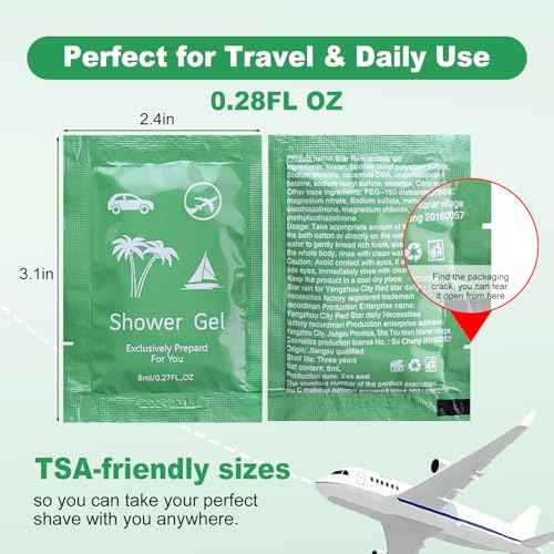 Bulk Hygiene Kits for Homeless ,Travel Size Body Wash and Shampoo Bulk 0.28fl Oz,Travel Size Shower Gel Set£¬Shampoo Bulk Travel Size ,Hotel Supplies for Guests (0.28fl Oz(Pack of 50), 50, Count)