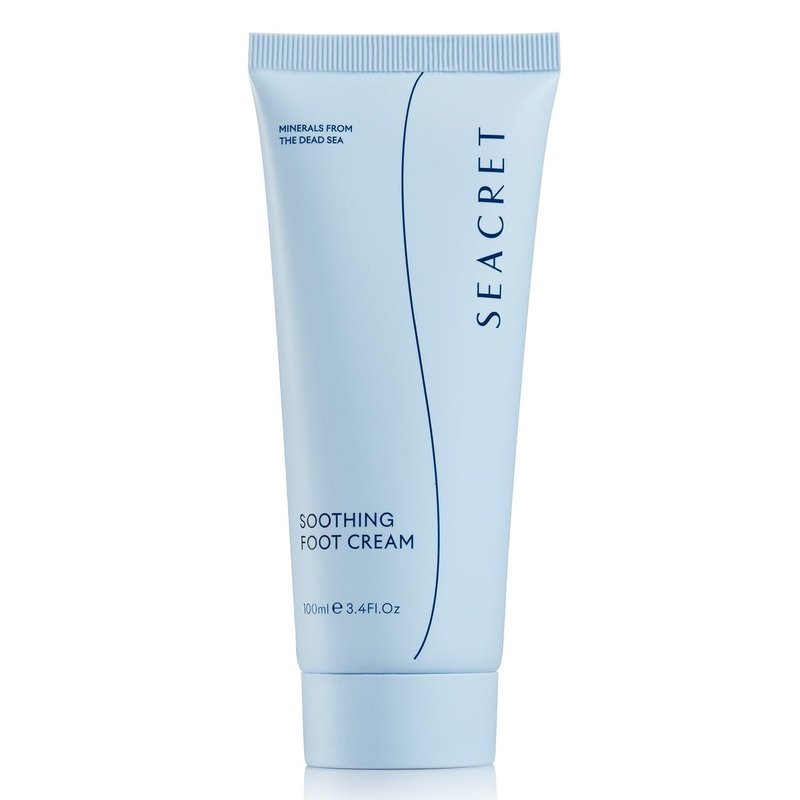 SEACRET Dead Sea Foot Cream - Deep Moisture Heel Repair with Tea Tree Oil, Shea & Cocoa Butter, Rapid Absorption Formula for Dry, Cracked Skin, Hypoallergenic, Paraben-Free & Vegan, 3.4 Fl Oz / 100 ml
