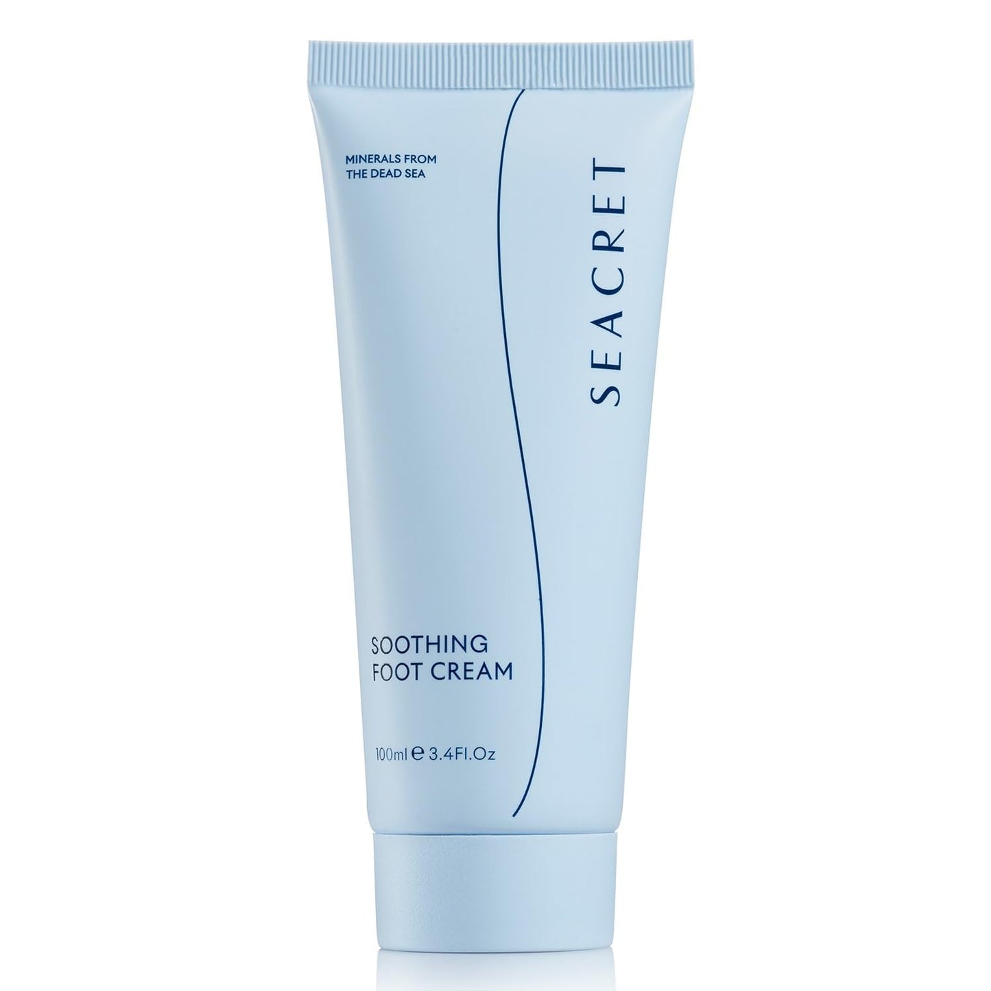 SEACRET Dead Sea Foot Cream - Deep Moisture Heel Repair with Tea Tree Oil, Shea & Cocoa Butter, Rapid Absorption Formula for Dry, Cracked Skin, Hypoallergenic, Paraben-Free & Vegan, 3.4 Fl Oz / 100 ml