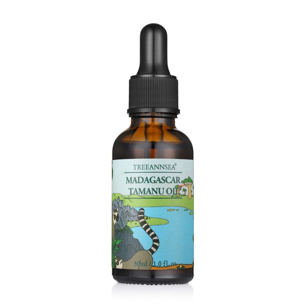 TREEANNSEA Madagascar Tamanu Oil 1.05 Fl.Oz / 30ml,100% Pure, Cold Pressed, Unrefined, Virgin,For Face, Hair & Skin Care - Natural Moisturizer | Korean Skin Care, Animal Testing Free