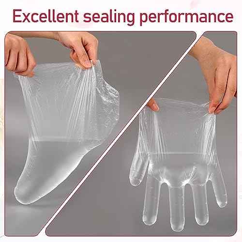 200 Pcs Paraffin Wax Liners for Feet and Hand, Disposable Paraffin Bath Liners Plastic Hand and Foot Bags for Hand & Feet Thermal Hot Wax Therapy SPA Paraffin Wax Machine,Larger and Thicker