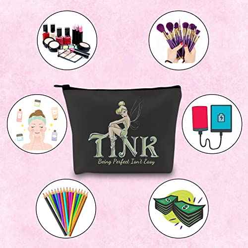 TSOTMO Fairytale Fans Makeup Bag Tink Being Perfect Isn¡¯s Easy Bag Movie Merchandise Makeup Bag (TINK Being)