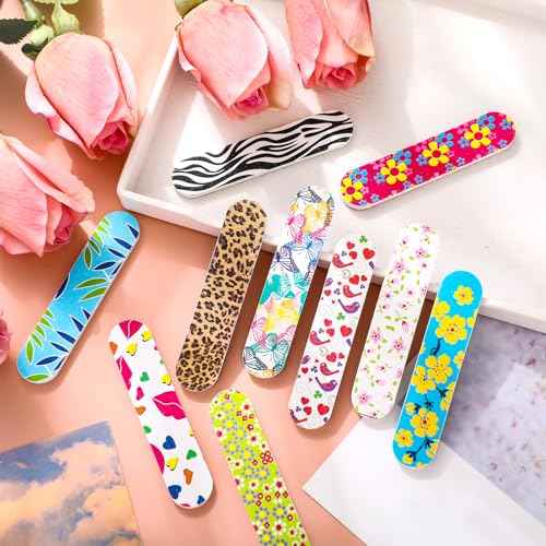 Sumind 100 Pack Nail Files Double Sided Emery Boards Manicure Tools Professional Nail File and Buffers for Women(3.54 x 0.79 x 0.16 Inch)