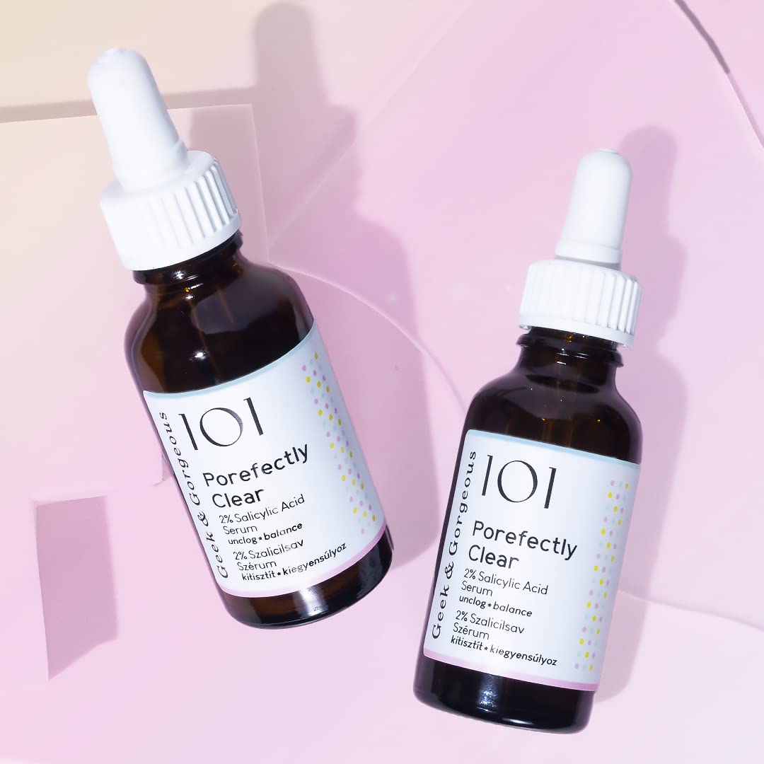 Porefectly Clear Gel Exfoliant - Lightweight 2% Salicylic Acid & Sarcosine | 1 oz for Oily & Combination Skin