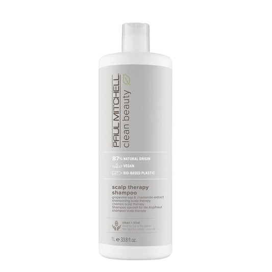 Paul Mitchell Clean Beauty Scalp Therapy Shampoo, Gently Conditions + Cools All Hair Types, Especially Dry, Oily + Sensitive Scalps, 33.8 fl. oz.