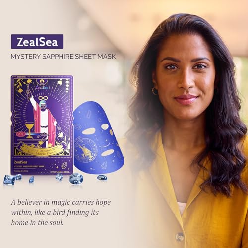 Zealsea Face Masks Skincare, Collagen Face Mask for Anti Aging, Hydrating Face Masks, Astaxanthin Q10 Face Mask for Antioxidant, Magic All-in-one Sheet Mask, Self Care Gift for at Home Spa Party 6pack