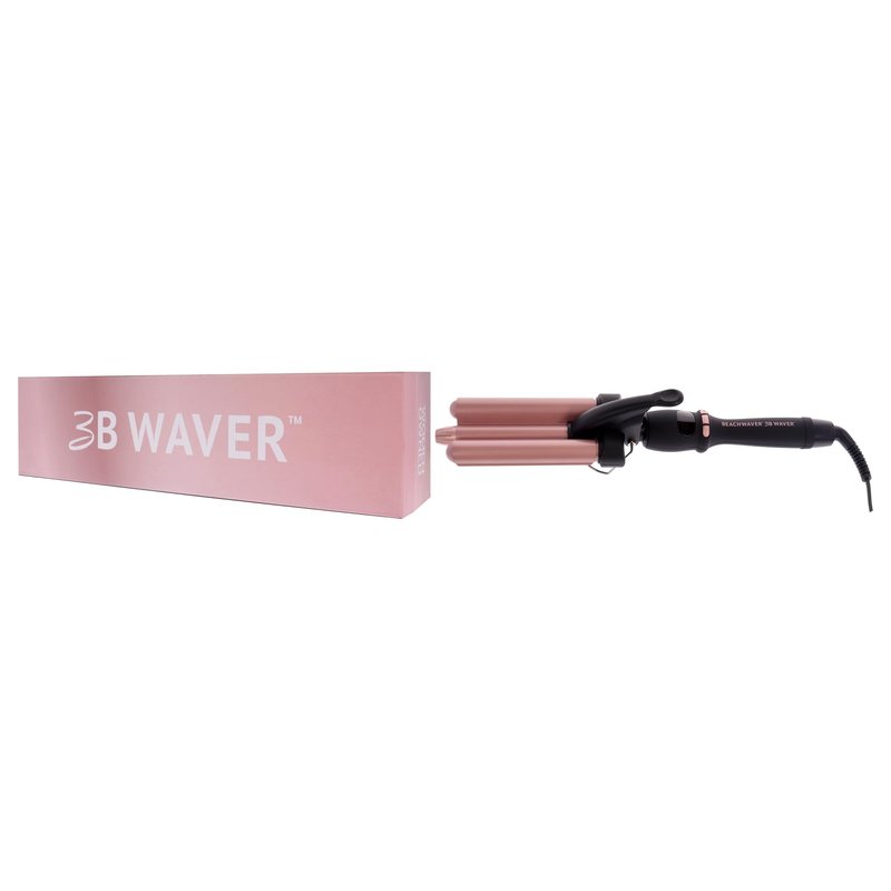 The Beachwaver Co. 3B Waver - Midnight Rose | Triple Barrel Hair Waver for Mermaid Waves | Professional Curling Iron with Adjustable Temperature, LED Screen, and Ceramic Barrels