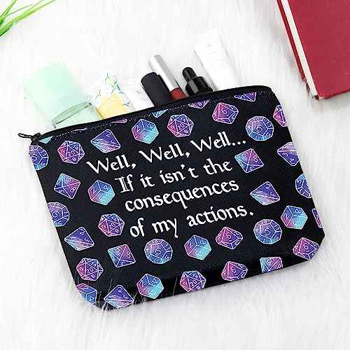 DandD Gift Role Playing Games Gift Dice Pouch DandD Accessory Pouch Bag Games Makeup Bag for RPG Gamer