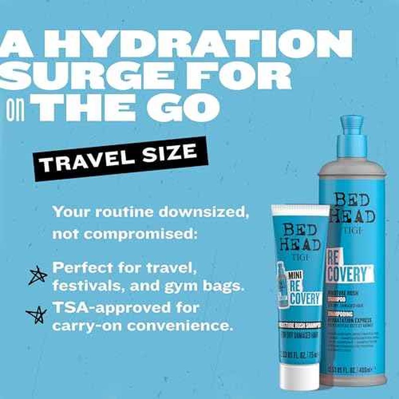 Bed Head by TIGI Recovery Shampoo, Travel Mini, 2.53 fl oz