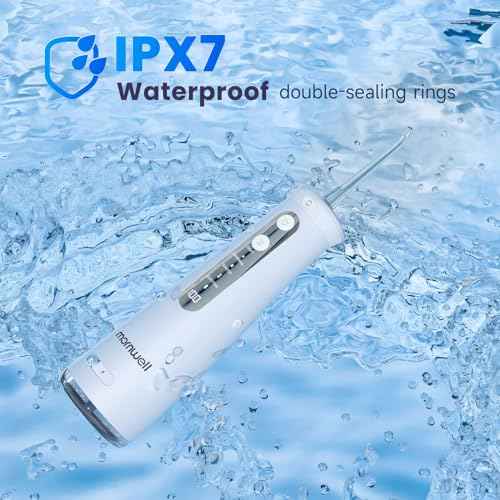 Water Flosser, 4 Modes Cordless Oral Irrigator, Portable and Rechargeable IPX7 Waterproof 110 Days Powerful Battery Life Water Dental Flossers for Cleaning for Home Travel