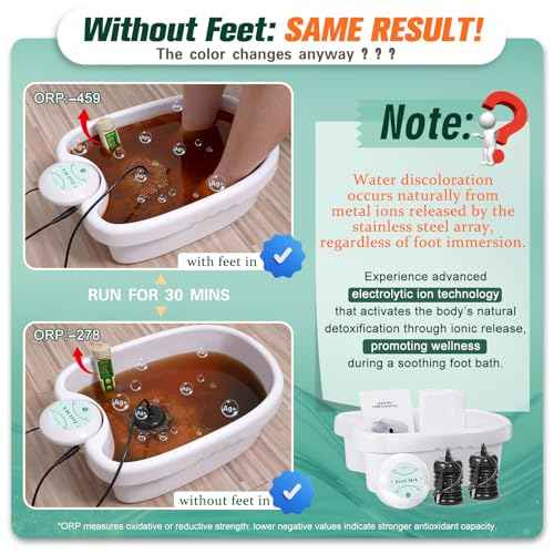 Ionic Foot Bath Detox Machine, Ion Cleanse for Home Use, Salon, Beauty SPA Club (2 Arrays, 100 Liners) Green