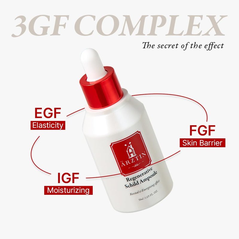 Regenerative Schild Ampoule, 1.69 fl oz Non-sticky | Soft & Fast absolution, Anti-aging Facial Serum, Nutrition, Brightening, Elasticity, Soothing for Dry, Wrinkled, Oily Skin