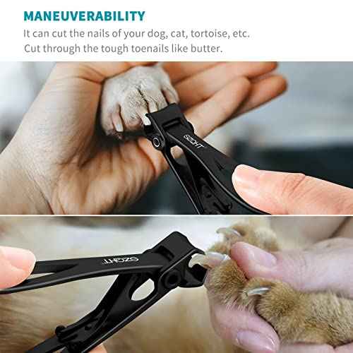 SZQHT Ultra Wide Jaw Opening Nail Clippers Set, Toenail Clippers for Thick Nails, Heavy Duty Nail Cutter, Stainless Steel Toe Nail Clippers for Seniors, Men & Women Manicure,Pedicure,Big(Black)