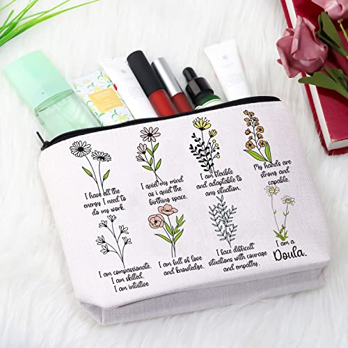 Doula Zipper Pouch - Intuitive Birth Worker Affirmations Gift - Appreciation Makeup Bag for Doulas