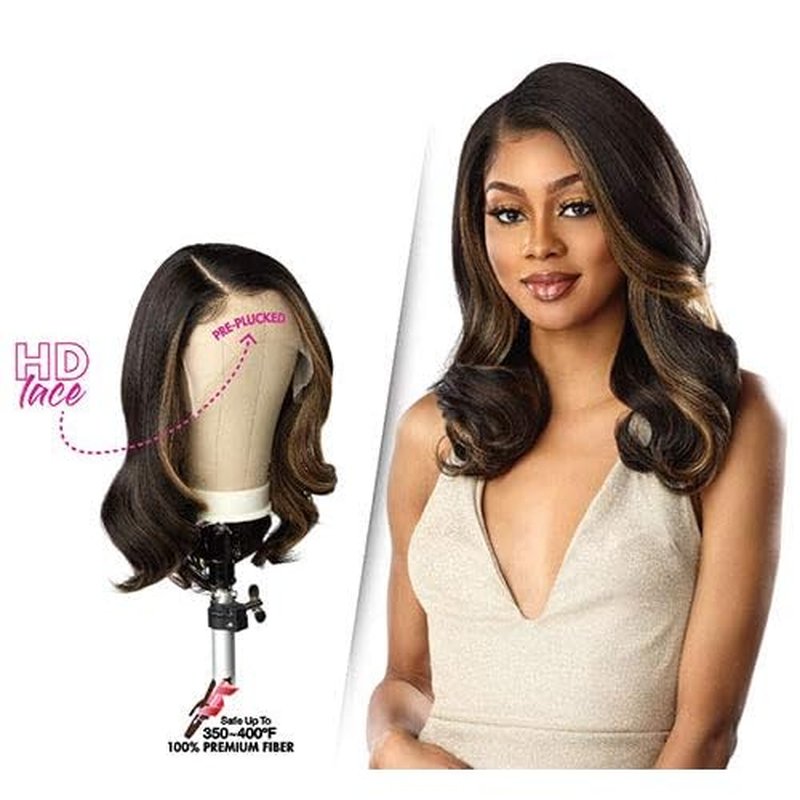 Sensationnel Butta Lace Wigs - Unit 13 Extra Wide 5 Inch Deep Parting Synthetic Preplucked Hairline Glueless Lacefront (BALAYAGEHAZELNUT)