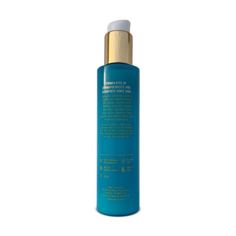 Hylunia Hyaluronic Cleansing Cream – Hydrating & Soothing Facial Cleanser with Hyaluronic Acid, Rose & Olive Oil Squalene – Gentle, Non-Drying, Vegan & Ayurvedic Skincare – 5.1 FL oz