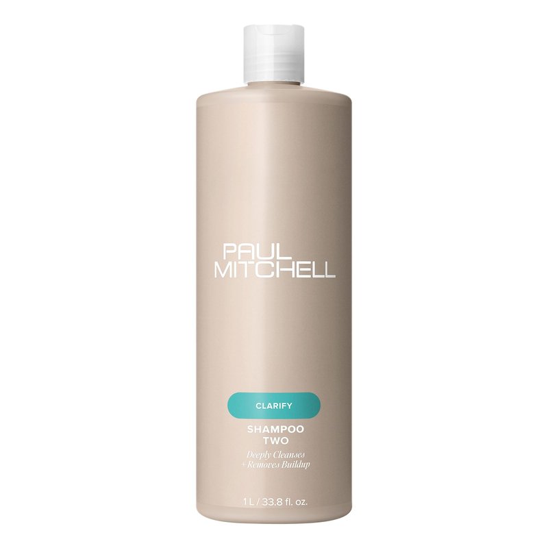 Paul Mitchell Shampoo Two, Clarifying Shampoo, Deep Cleanses + Removes Buildup, For All Hair Types, Especially Oily Hair, 33.8 fl. oz.