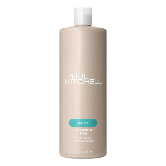 Paul Mitchell Shampoo Two, Clarifying Shampoo, Deep Cleanses + Removes Buildup, For All Hair Types, Especially Oily Hair, 33.8 fl. oz.
