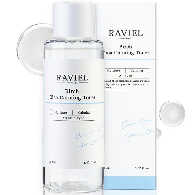 RAVIEL Birch CICA Barrier Repair Toner – Soothing & Deep Hydration for Sensitive, Dry, and Damaged Skin – Korean Skincare with Birch Sap & Centella Asiatica (5.07 fl oz)