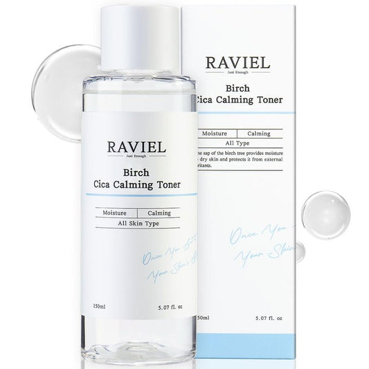 RAVIEL Birch CICA Barrier Repair Toner – Soothing & Deep Hydration for Sensitive, Dry, and Damaged Skin – Korean Skincare with Birch Sap & Centella Asiatica (5.07 fl oz)