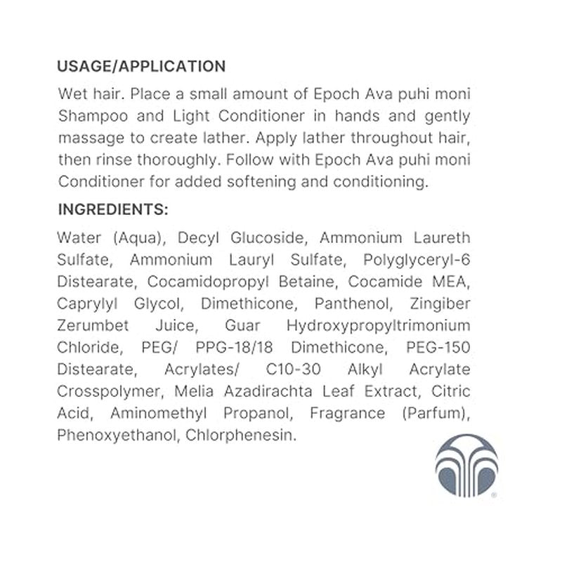 Nu Skin Epoch Ava Puhi Shampoo & Conditioner - Embrace the South Pacific Tradition of Ava Puhi Moni for 2-in-1 Hair Care, Infused with Natural Luster, Leaving Your Hair Clean
