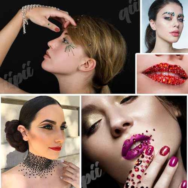 28 Types Black White Transparent Jelly Resin Rhinestones w B7000 Jewelry Glue for Bedazzling Crafting 3-6mm Flatback Stones Gems Diamonds Crystals for Face Eyes Makeup Crafts Tumblers Bottles