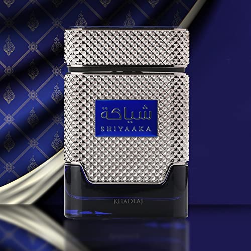 Khadlaj Shiyaaka Blue Eau De Parfum Spray for Men - 3.4 Ounce | Long-Lasting Fragrance