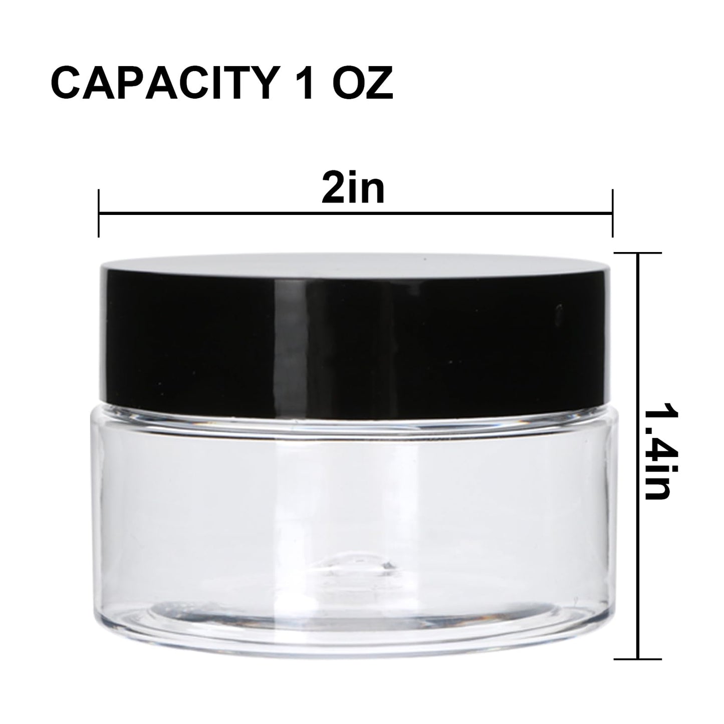 54 Pack 4oz Plastic Containers with Lids, Jars with Lids, Great for storing,lip balms, creams, ointments, cosmetics, samples