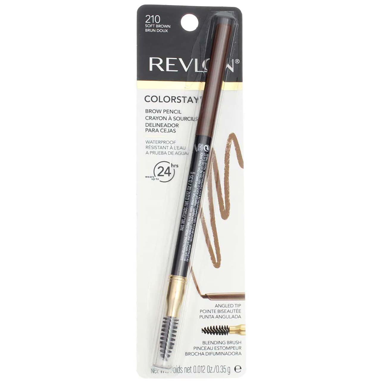 Revlon Colorstay Brow Pencil - 210 Soft Brown | Long-Lasting, Easy Application (Pack of 2)