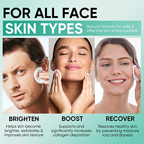 Glycolic Acid Toner Pads 35% AHA Facial Resurfacing Exfoliate Salicylic Acid Exfoliating Face Wipes Chemical Peel Exfoliant Peeling Glycolic Peel Pad for Beauty Fine Line Wrinkles 50 Pads