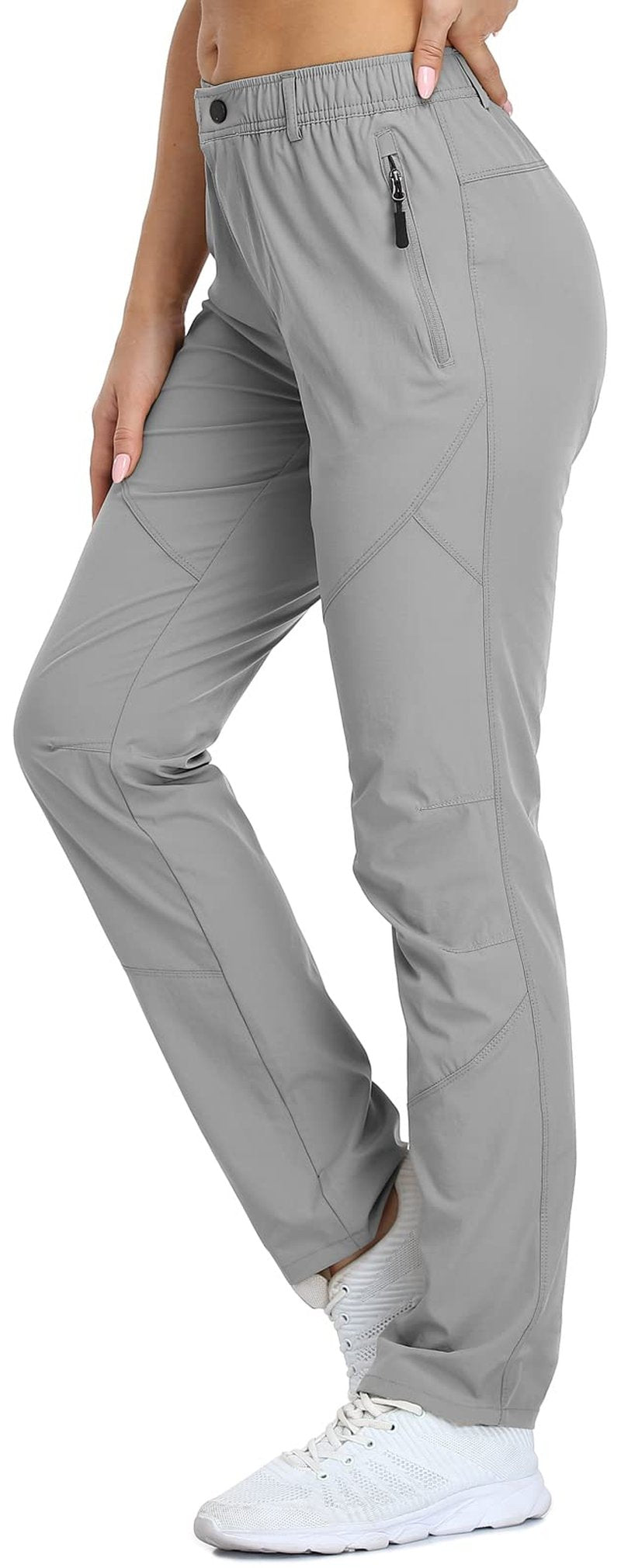 SPOSULEI Travel Pants Womens Golf Quick Dry Lightweight Wrinkle Free Stretch Spandex Nylon Pants with Zipper Pockets Darkblue