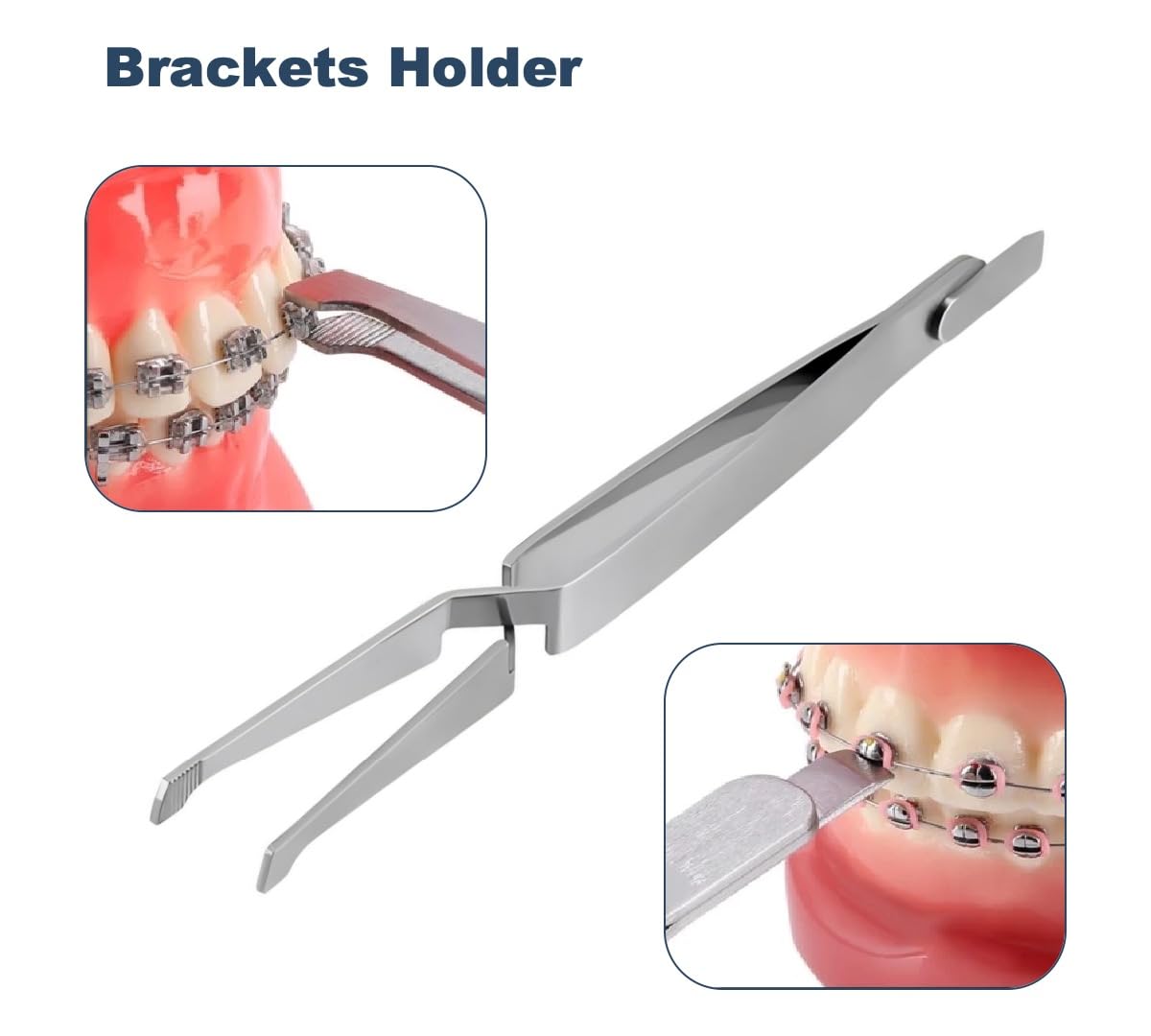 Complete DIY Braces Tool Plier Kit At Home 4PCS - Holding Brackets Change Color For Braces Ligature Ties Power Chain And Cutting Plier