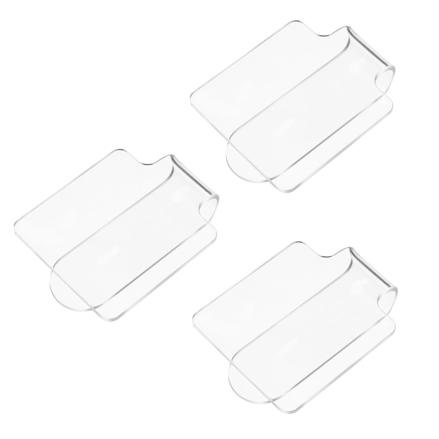 Minkissy 3pcs Makeup Hand Palette Acrylic Nail Art Manicure Palette Makeup Palette Spatula for Home Salon Professional