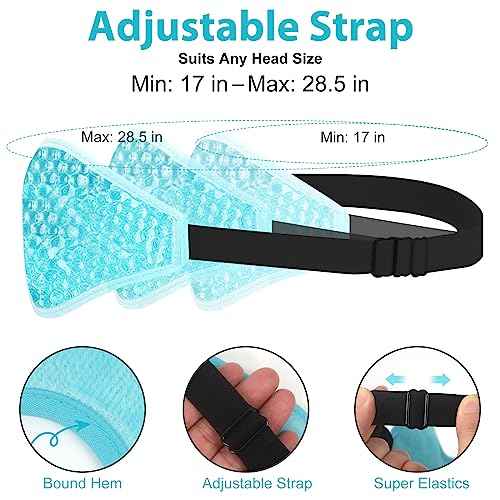 BeeVines Gel Eye Mask, 2 Pack Cooling Ice Masks for Puffy Eyes for Men & Women, Cold & Warm Compress for Post Surgery, Puffiness, Allergies, Sinuses & Migraines Treatment(Blue & Purple)