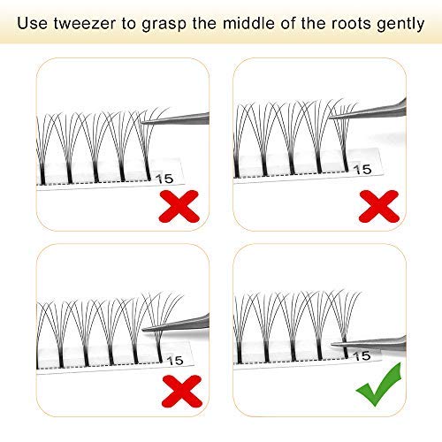 3D Volume Eyelash Extensions - Premade Fans | C & D Curl Mix, 0.07mm Thickness, 9-16mm Length