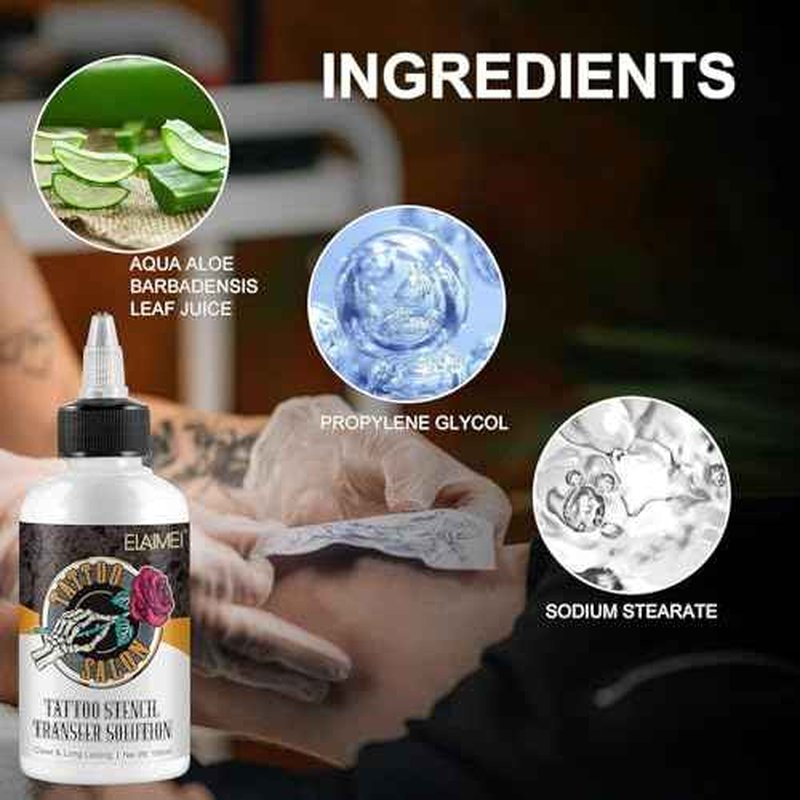 Tattoo Stencil Transfer Gel Solution, Tattoo Stencil Gel, Transfer Gel for Tattooing, Stencils Primer Stuff Stencil Gel for Tattooing Paper Machine Temporary Tattoo Supplies, 150 ml / 5.1 fl oz