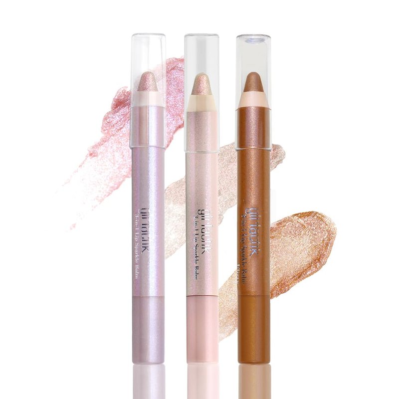Girlactik 3-in-1 Lip Sparkle Balm - Luxurious Gloss Trio for Radiant Lips and Elegant Shine (Twinkle)