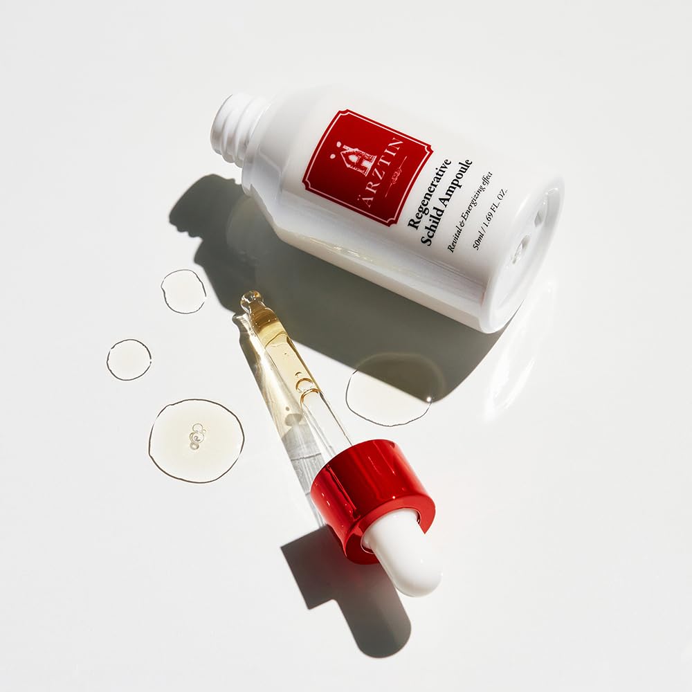 Regenerative Schild Ampoule, 1.69 fl oz Non-sticky | Soft & Fast absolution, Anti-aging Facial Serum, Nutrition, Brightening, Elasticity, Soothing for Dry, Wrinkled, Oily Skin